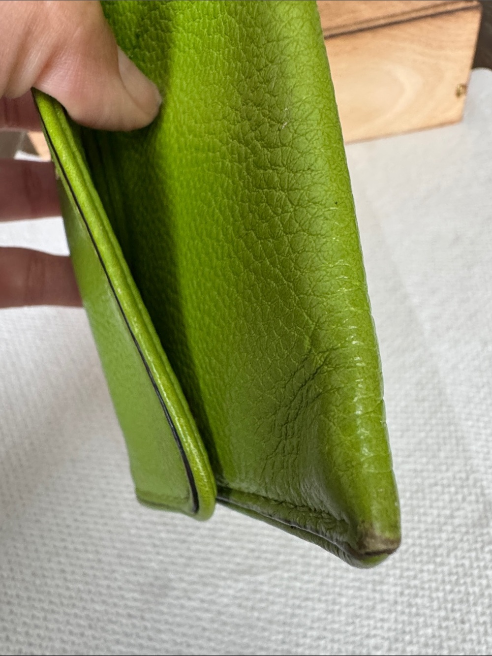 Michael Kors Lime Green Pebbled Leather Wallet - Picture 6 of 16